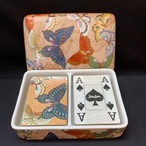 Neiman Marcus porcelain butterfly card case &cards - Picture 15 of 16